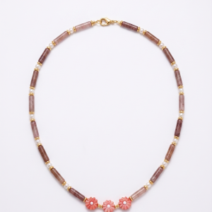 COLLAR FLORA ROSA